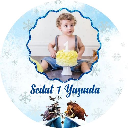 Buz Devri Temalı  Yuvarlak  Açacak Magneti